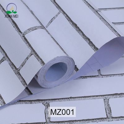 Αγορά Διακόσμηση διαμερίσματος αυτοκόλλητη 3D ταπετσαρία 5M ρολόι λευκό μοτίβο τούβλου online manufacture