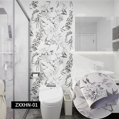 Beli Waterproof 3D Vintage Hand-Painting Self Adhesive Wallpaper Peel Stick Wallpaper Bunga online manufacture