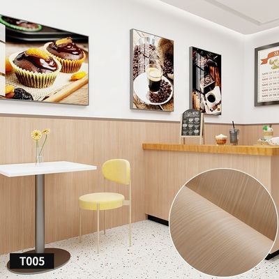 주문 갈색 PVC 나무 곡물 벽 스티커 방수 가벼운 나무 곡물 벽지 online manufacture
