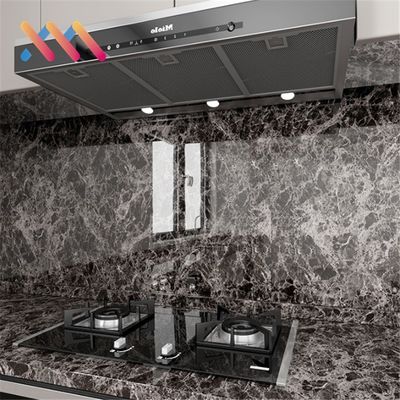 comprar Papel de pared de PVC autoadhesivo de mármol resistente al calor de longitud personalizada para renovación de cocina online manufacture