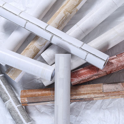 acheter 3D brique pierre autocollant de mur vinyle 10m 50m papier peint en brique blanche 3D online manufacture