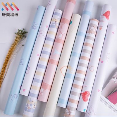 주문 벽지 크기 60cm*10m 각 롤 현대 꽃 디자인 자착 PVC 비닐 벽지 침실 및 호텔용 방수 online manufacture
