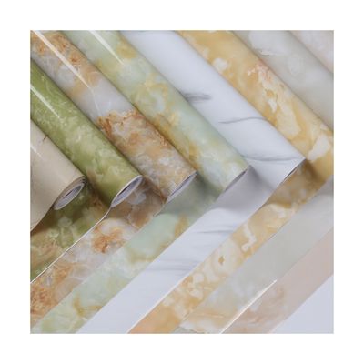 주문 패션 3D 화이트 대리석 접촉 종이 비닐 방수 벽지 화려한 벽지 대리석 롤 60cm * 10m online manufacture