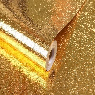주문 현대 금 금속 벽지 200cm 자착 금 엽지 벽지 online manufacture