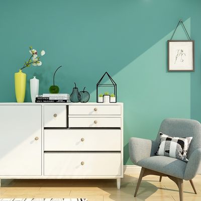 acheter Design moderne style 60cm vert beau papier peint pour chambre à coucher modèle simple en rouleau papier peint auto-adhésif décoratif pour les chambres online manufacture