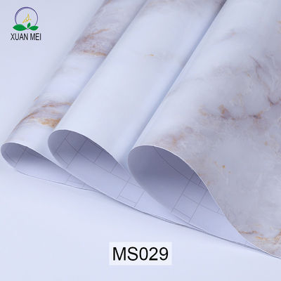 acheter Papier d'adhésif en marbre résistant aux rayures/à l'eau/aux cloques pour le bureau de réception Épaisseur adhésive en PVC 0,12 mm-0,16 mm online manufacture