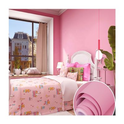 주문 OEM 서비스 자체 접착형 벽지 분홍색 껍질 및 스틱 단단한 분홍색 접촉 종이 비닐 벽지 online manufacture
