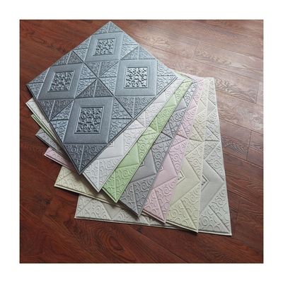 주문 침실 3D PE 폼 벽지 70*70cm 5mm 폼 벽지 스티커 3D 벽지 online manufacture