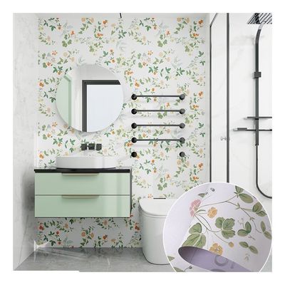 Flower Plant Wallpaper for Apartment Home Decor Self-Adhesive Function Anti-Static