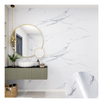 Geometric Pattern Peel and Stick Wallpaper for Hotel Decoration Waterproof Marble PVC Sticker 60cm *10m