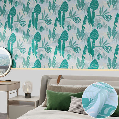 Green Botanical Peel And Stick Wallpaper Geometric Adhesive Floral Wallpaper
