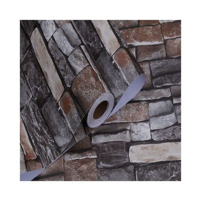 Vinyl Embossed 3D Brick Stone Wallpaper DIY 3D Effect Brick Stone Wallpaper