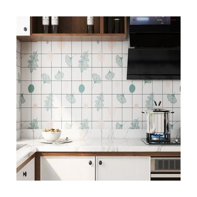 Static Kitchen Sticker No Glue Removable Geometric Backsplash Wallpaper for Household