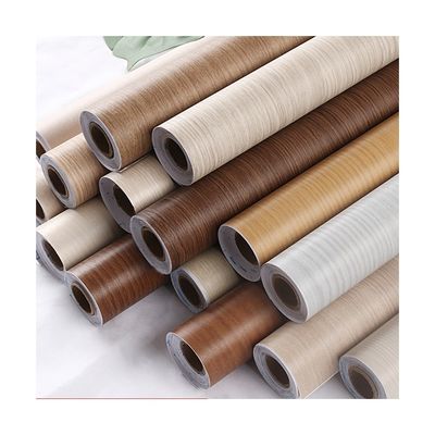 Door Decorative Wood Pattern Contact Paper Waterproof Wallpaper Roll for Furniture Table Wardrobe Decoration