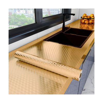 Kitchen Backsplash Stickers Self Adhesive Aluminum Foil Film Waterproof Stove Wallpaper