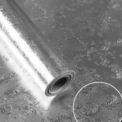 Waterproof Backsplash Stickers 2m x 3m Rolls Modern Design Style Smoke-Proof Function Customized Aluminum Foil Wallpaper