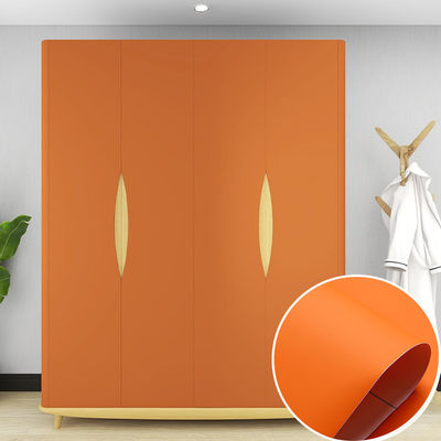 Luxury Orange Wallpaper Sticker Fire Resistant Wallpaper For Warehouse