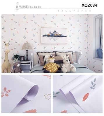 Romantic Heart-Shaped Self-Adhesive Wallpaper for Modern Cartoon Design Bedroom Waterproof