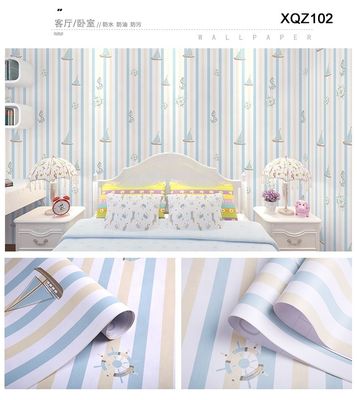 Wallpapers for Children's Bedroom Cartoon Design Waterproof Self-adhesive Wall Decoration