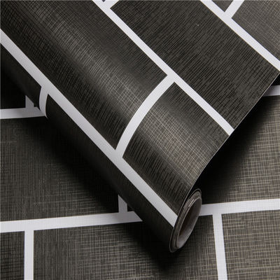 Home Decoration 3D Brick PVC Wallpaper Back with Glue Rolls Floral Design Waterproof