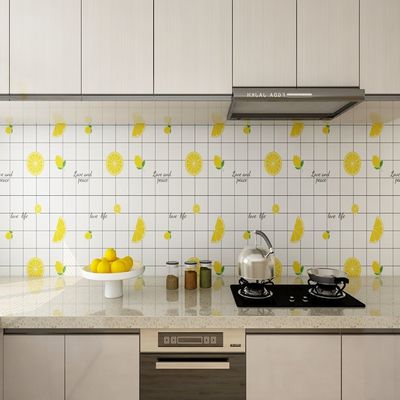 Waterproof Oil-proof Self Adhesive White Marble Vinyl Film Wall Stickers for Cupboard Home Kitchen Wallpaper 0.61m width