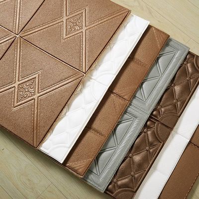 Peel and Stick 3D PE Foam Wall Panels in Modern Design Style for Waterproof Leather-like from 2018