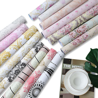 Embossed PVC Wall Paper 3D Self-adhesive Wallpaper for Bedroom Waterproof Peel and Stick