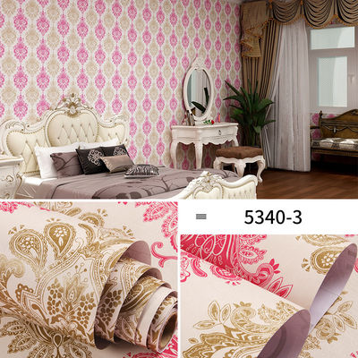 Modern Design Damask Embossed Self-Adhesive Wallpaper 10 Meters for Living Room Waterproof PVC Peel and Stick Wall Paper